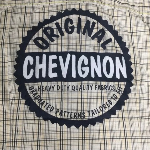 Chevignon Women Beige Plaid Long Sleeve Button Up Shirt Size M - Picture 8 of 9